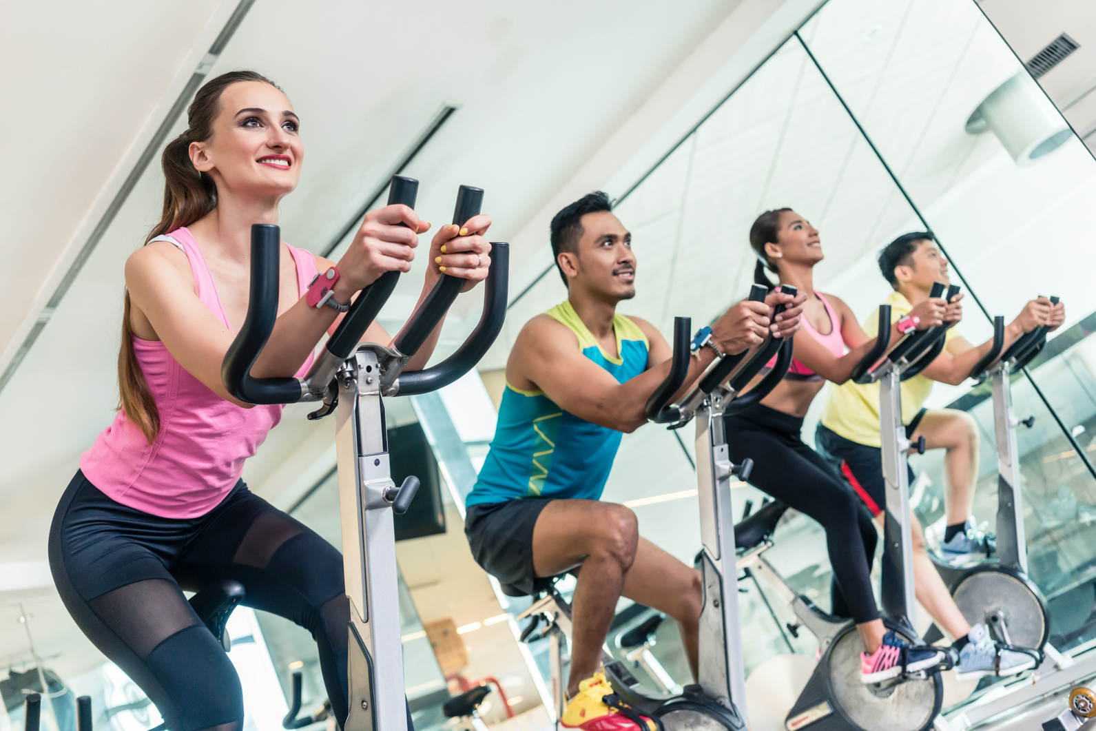 Woman Smiling during Cardio Workout